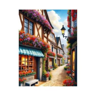 Imagem de Kit De Pintura Em Diamante 5D De Flor De Cerejeira Romântica Na Rua De