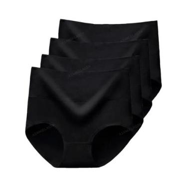 Imagem de Calcinhas De Algodão plus Size De Cintura Alta Para Mulheres, Modelado