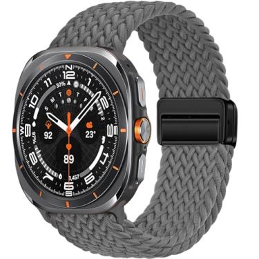 Imagem de IENYU Pulseira esportiva trançada magnética de nylon para Samsung Galaxy Watch Ultra, 47 mm, correa para Galaxy Watch 7 Ultra, Galaxy watch Ultra, Ágata