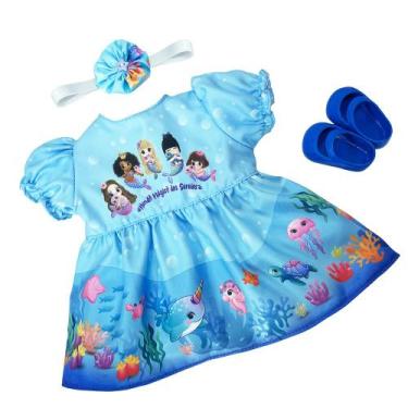 Imagem de Kit Roupa de Boneca Reborn Adora Mundo Mágico das Sereias Laço de Fita