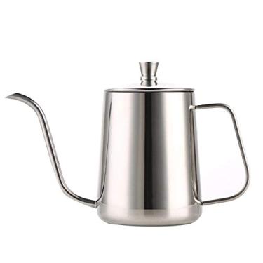 Imagem de Chaleira de Café 600ml Cafeteira com Alça Bico 6mm Controle Fluxo 90 Soquete para Termômetro Aniversário Amante