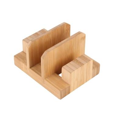 Imagem de Donxote Rack organizador de tábua de corte de bambu – tampa de panela, assadeira, suporte de faca e assadeira, suporte de armazenamento de armário e bancada para cozinha, prato, prato e livro de