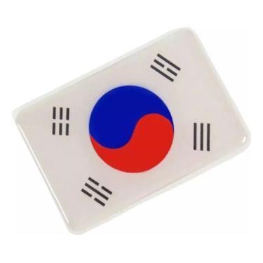 Imagem de Adesivo Bandeira Coreia Do Sul Resinado 4x6cm Bd17 - STARPAC