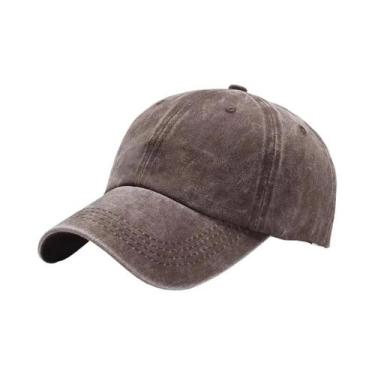 Imagem de Boné Retro Feminino De Verão Em Cor Sólida, Estilo Vintage, Lavado, Co