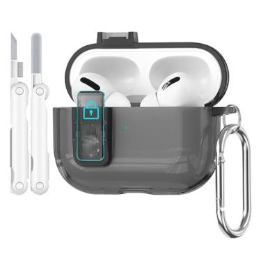 Imagem de Capa para AirPods Pro 3ª geração 2025 Case protetora transparente Capinha chaveiro proteção (Blanco)