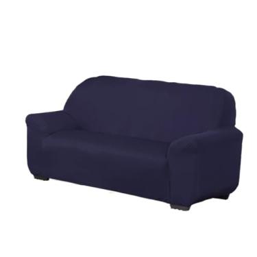 Imagem de Conjunto de três capas para sofá Elegante e encantador capa para sofa de 3 lugares，manta de sofa，capa para sofá 2 e 3 lugares(AZUL MARINHO)
