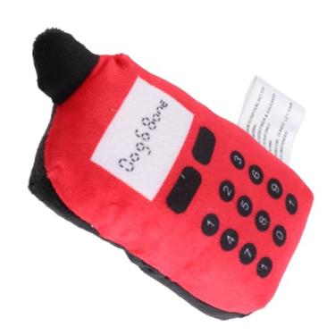 Imagem de Luqeeg Brinquedo de Mastigar para Animais de Estimação de Pelúcia, Brinquedo Interativo para Animais de Estimação para Cães e Gatos, Divertido para Brincadeiras Em Casa (Vermelho)