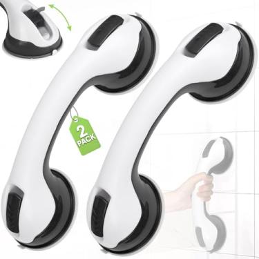 Imagem de Auroras Barras de apoio de 30,5 cm para banheiras e chuveiros com ventosa, barras removíveis para idosos, cabo de chuveiro resistente sem perfuração para segurança no banheiro, barras de apoio para