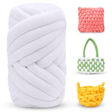 Imagem de LEREATI Fio grosso grosso para tricô de braço fio de tubo jumbo macio e grosso, fio de veludo para bolsas de crochê, tricô manual, tapetes de cama para animais de estimação, travesseiros, artesanato
