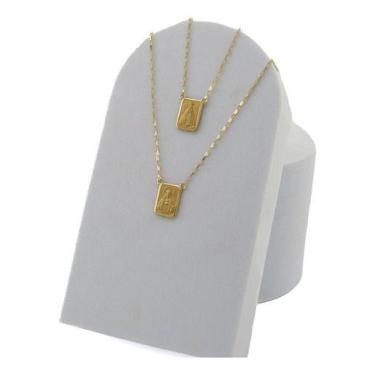 Imagem de Escapulário Aparecida Sagrado 8x12 65 Cm .85 Sf Ouro 18k - JOIE JOIAS 