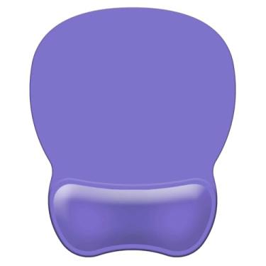 Imagem de Mouse pad com suporte, mouse pad ergonômico com descanso de pulso em gel, confortável com superfície de suporte de pulso macia e base de poliuretano antiderrapante para escritório em casa e estudo (02