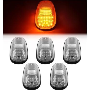 Imagem de NEIFILES 5 peças de luzes de LED para teto de cabine compatíveis com Dodge Ram 1500 2500 3500 caminhonetes 2003-2018, luz branca marcador de liberação superior, conjunto de luz de corrida no telhado