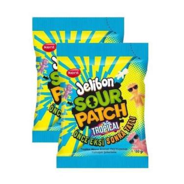 Imagem de Kit 2 Bala edinha Sour Patch Kids Sabor Tropical 80G - Mondelez