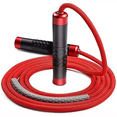 Imagem de Feiyx Corda de salto ponderada para treino fitness, rolamento de esferas sem emaranhamento, corda de pular de velocidade rápida para homens e mulheres Speed Jumping Boxe Cardio Endurance