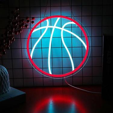 Imagem de Neonawall Placa neon de basquete para decoração de casa, decoração de quarto, placa de LED, placa neon de quarto, decoração de academia, placa neon esportiva, decoração de parede masculina e feminina,