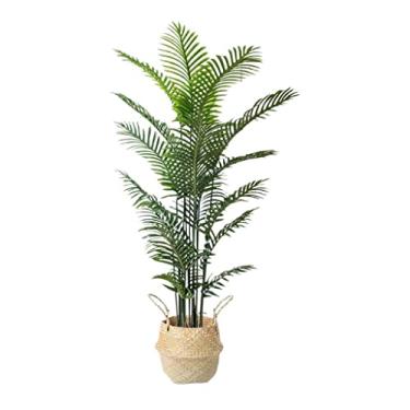 Imagem de SLGGPJBU Plantas falsas planta artificial planta artificial simulação planta decoração planta verde falso vaso ornamentos sala de estar árvore artificial chão bonsai plantas artificiais interior fora