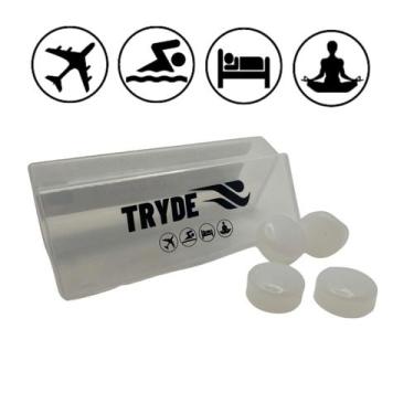 Imagem de Protetor Auricular Silicone Tampão Dormir Nadar Tryde, Branco