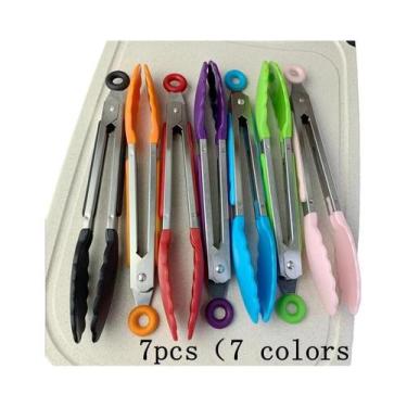 Imagem de Pinças De Cozinha Em Aço Inoxidável Resistentes Ao Calor E Antiderrapa