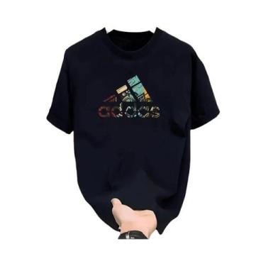 Imagem de Camiseta Masculina Slim Fit De Algodão Verão 2025 Manga Curta Gola Red