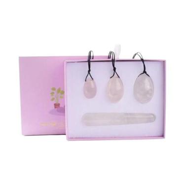 Imagem de Conjunto De Ovos Yoni De Jade Natural 4 Peças, Ferramentas De Massagem