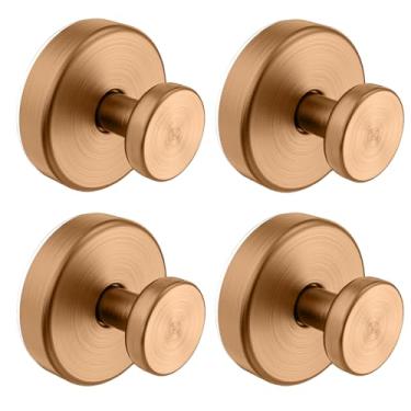 Imagem de Bntuk Ganchos de ventosa para chuveiro, ganchos de toalha removíveis para parede de porta de vidro da janela do banheiro, gancho de guirlanda de roupão de banho para pendurar - pacote com 4, bronze