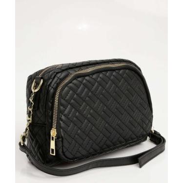 Imagem de Bolsa Transversal Crossbody Feminina Matelassê Marisa-81361, UN, Preto