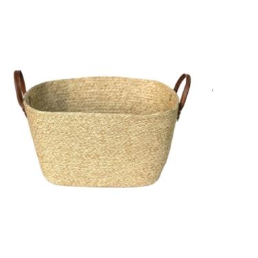 Imagem de Cesto Organizador de Fibra Natural Multiuso em Palha Seagrass para Decoração e Organização(3024)