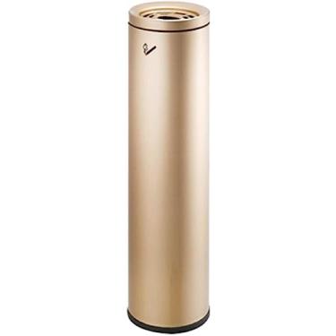 Imagem de Cinzeiro externo sem fumaça - Suporte de piso de aço inoxidável à prova de vento para casa e pátio, perfeito para descarte de pontas de cigarro, design durável e elegante