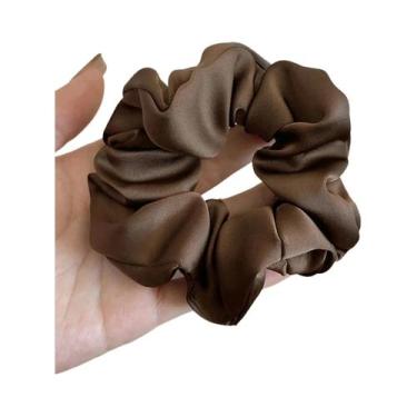 Imagem de Conjunto De Scrunchies De Cabelo Vintage Francês Em Cetim Para Mulhere