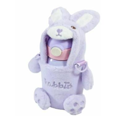 Imagem de Garrafa Térmica Alumínio com Capa de Pelúcia Animal - Genérico