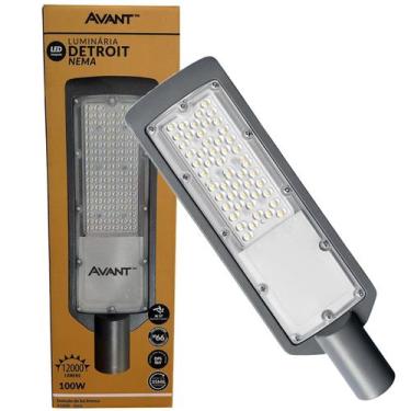 Imagem de Luminaria Led Publica Poste Detroit Nema 100w Branca 6500K - Avant