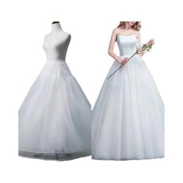 Imagem de Saia De Tule Larga E Volumosa Com 4/6/8 Camadas Para Vestido De Noiva 