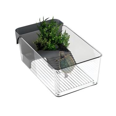 Imagem de Tanque de tartaruga pequena | Caixa de áreas multifuncionais - tanque de aquário de répteis - para educação, animais de estimação, tartarugas, lagostim, caranguejos, anfíbios, répteis, casa,