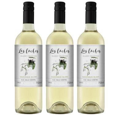 Imagem de Kit 3 Vinho Chileno Sauvignon Blanc Branco Seco 750ml Los Coches