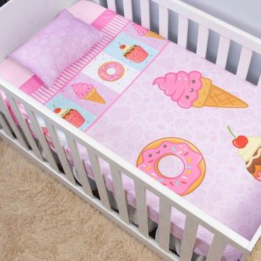 Imagem de Jogo de Lençol 2 Peças Bebê Berço Americano Nacional Infantil Bebês Fr