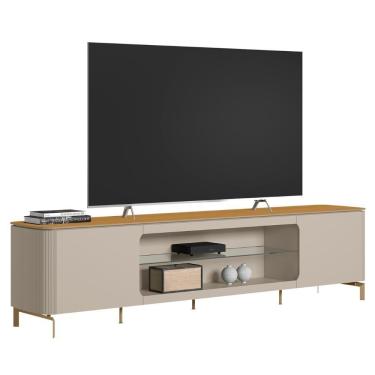 Imagem de Rack Bancada Para Tv 85 Pol 239cm Martan Tauari/off Flex L06 - Mpozenato