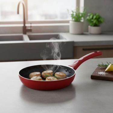 Imagem de FRIGIDEIRA grande ANTI ADERENTE CERAMICA VERMELHA SAUDAVEL - LEHAVI