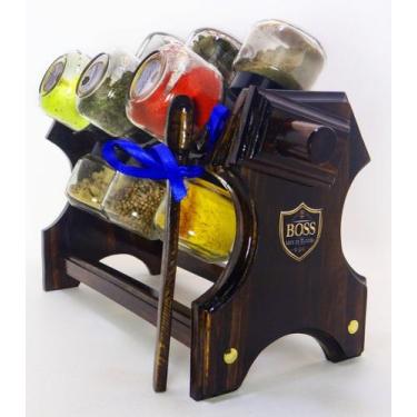 Imagem de Porta Temperos Giratório 12 Potes + Colher dosadora - BOSS - Arte Made