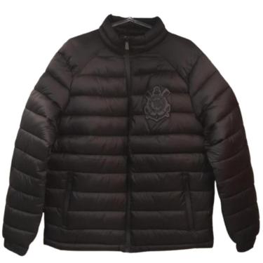 Imagem de Jaqueta Corinthians Puffer All Black Licenciada Coimbra - Preto-Masculino