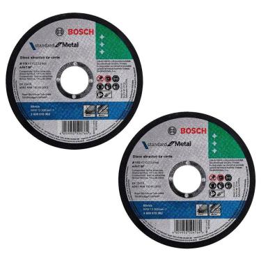 Imagem de Kit 02 Discos De Corte Para Esmerilhadeira Inox 4.1/2 7/8 Standard Reto Profissional -...