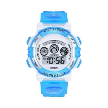 Imagem de Relógio Digital Esportivo Infantil À Prova d'Água SYNOKE Com Luz Multi