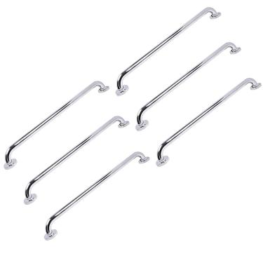 Imagem de Barra de Apoio Alca 80cm kit 6 Uni Acessibilidade Deficiente Cadeirante Idoso Box Banheiro Seguranca Corrimao Corredor