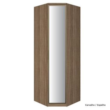 Imagem de Guarda Roupa Modulado 01 Porta Vidro Canto Obliquo 245cm Setiba - Móve