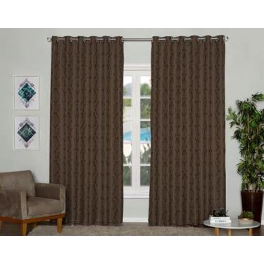 Imagem de Cortina Jacquard 4,00m X 2,70m Semi Blackout Sala Quarto - Raga Decora