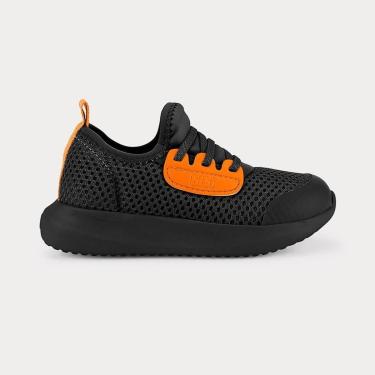Imagem de Tênis Infantil Bibi Flash Preto com Laranja-Masculino