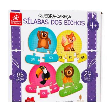 Imagem de Quebra Cabeça Sílaba dos Bichos BDC