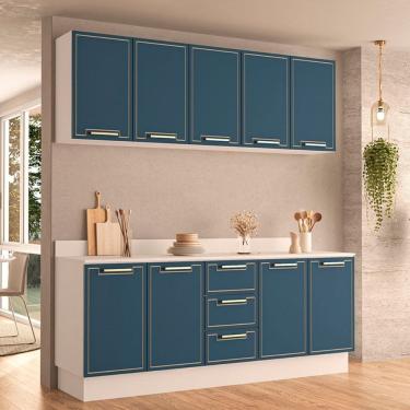 Imagem de Cozinha Modulada 4 Pecas com Tampo e Rodape Amara Politorno