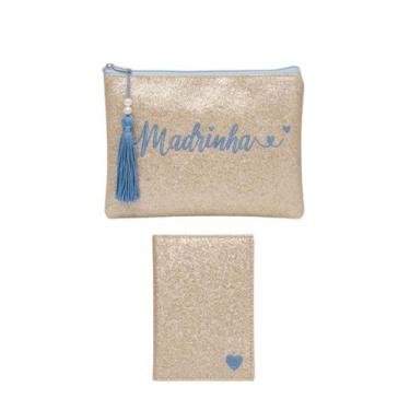 Imagem de Necessaire e Porta Passaporte Madrinha Casamento Viagem - Papilloo, Do