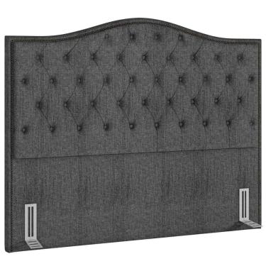 Imagem de Cabeceira Cama Box Casal Queen 160cm Siena P02 Linho Cinza - Mpozenato