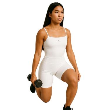 Imagem de Macaquinho Movement Levo, Decote Reto, em Poliamida, Zero Transparência, Com Bojo, Modelador-Feminino